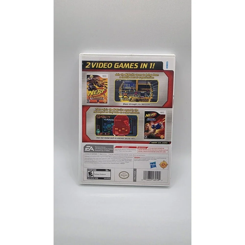 Nerf N-Strike Double Blast (Nintendo Wii, 2008) Complete In Box